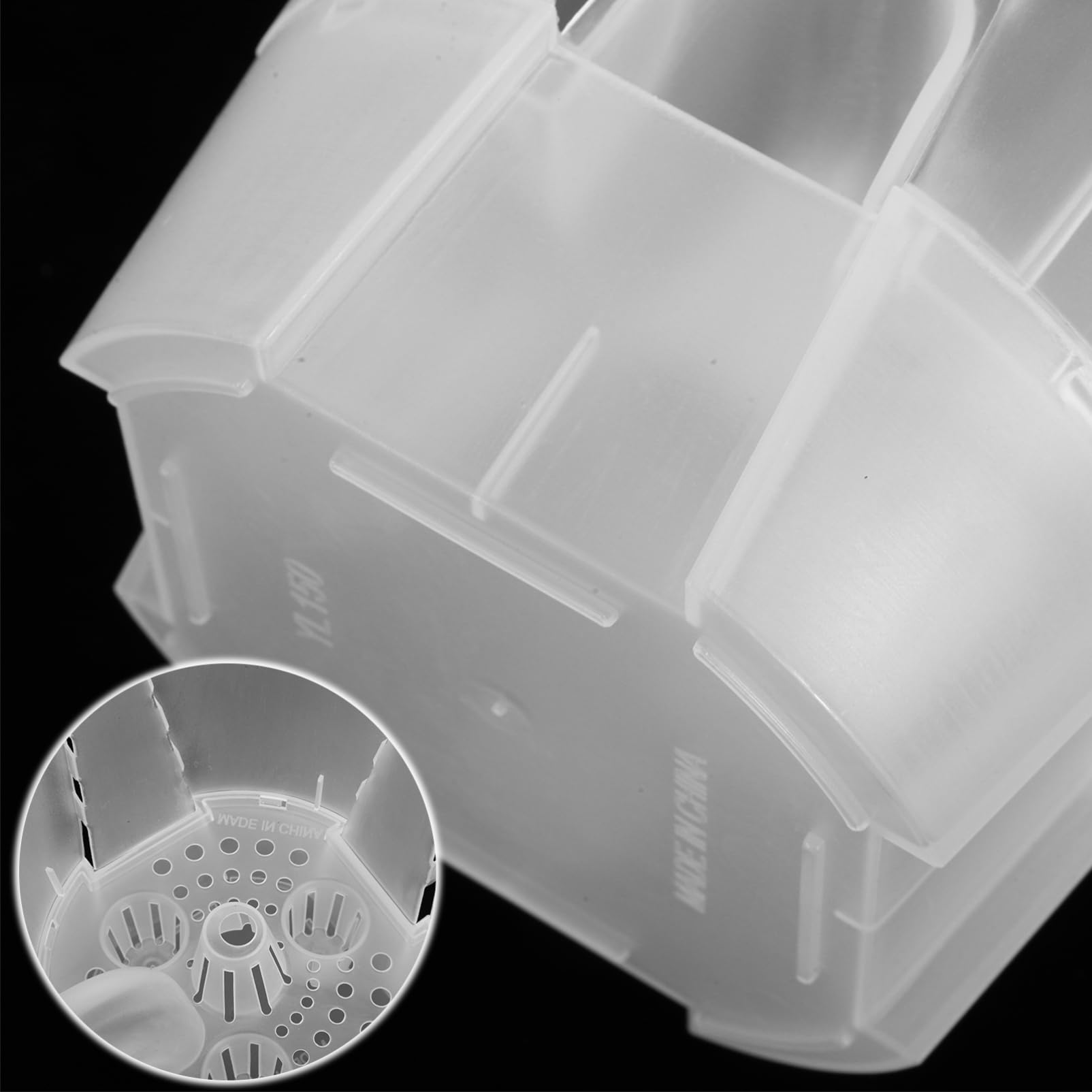 Toyvian 6 Pièces Pots de Fleurs Plastique Transparent Autonome Pots à Drainage pour Plantes Intérieur Respirants pour Orchidées Auto Arrosage pour Intérieurs