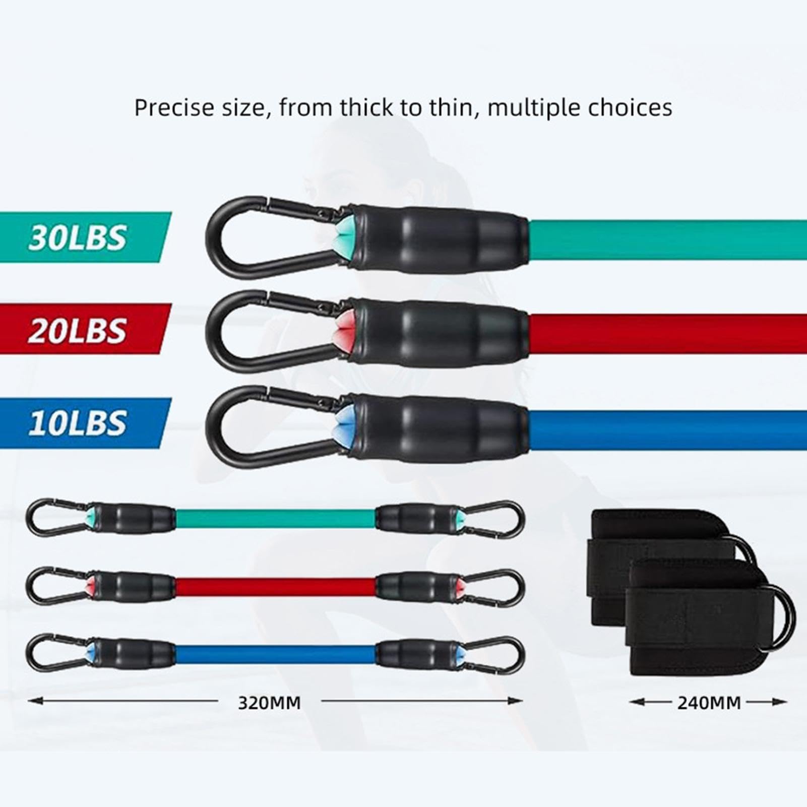 Pack de 2 Attaches de cheville avec sangle, Bande de protection ajustable, pour le Sport - Design & Couleur aleatoire