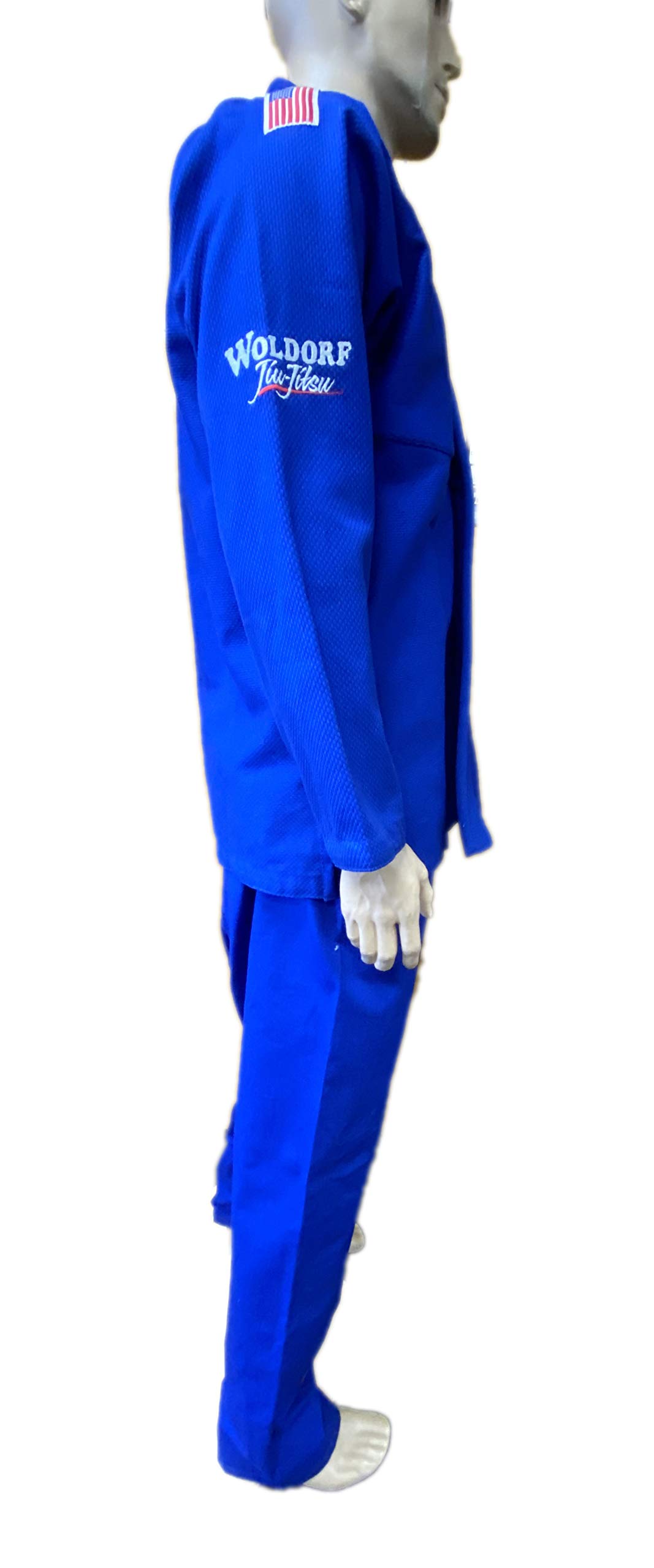 Woldorf BJJ Kimono Brazilian Jiu Jitsu Judo Gi Student Blue Color 2 Martial Arts, Training Uniforms, Pre-Shrunk, Ultra Light Weight Uniforms Soft Fabric