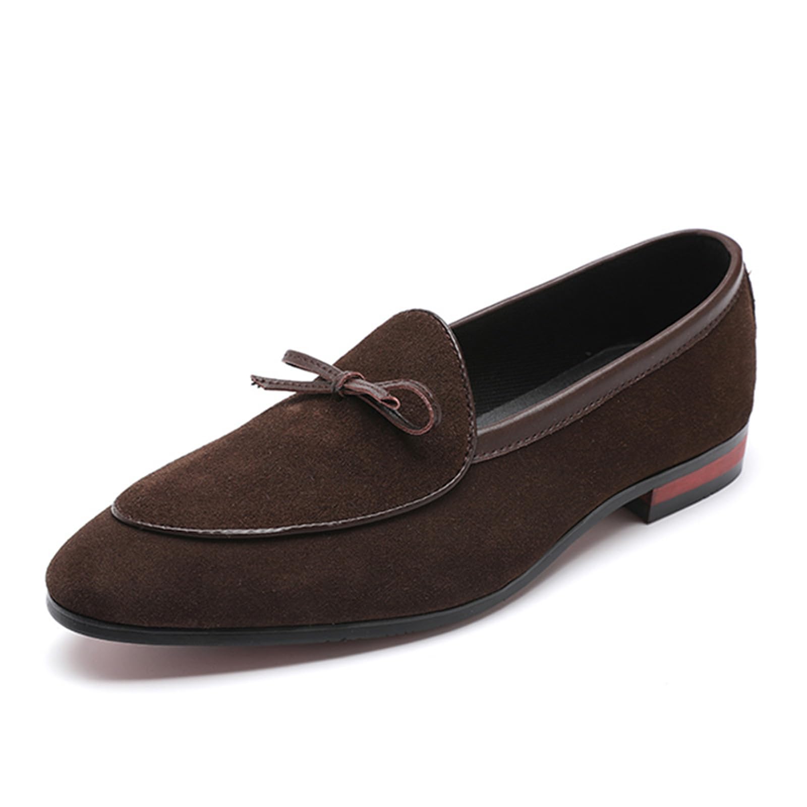 Mocasines de piel de ante con borlas para hombre, zapatos de vestir formales casuales para conducir