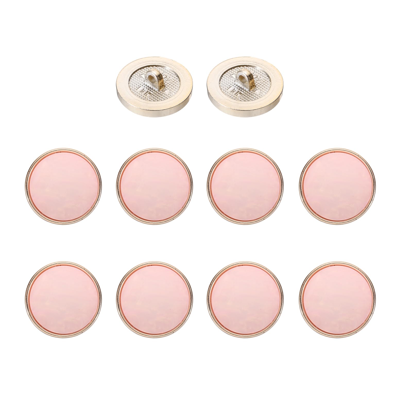 sourcing map 10Pcs Resin Vintage Button, 25mm / 0.98" Fashion Round Button Versatile Sewing Accessories for Blazer Clothes Uniform Jacket Coat DIY Garment, Light Pink