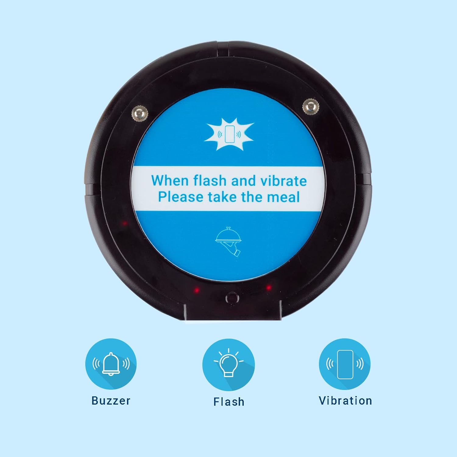 Diagram illustrating the transmission range of the Tera P3-R10 system: 150m with obstacles and 300m in open areas.
