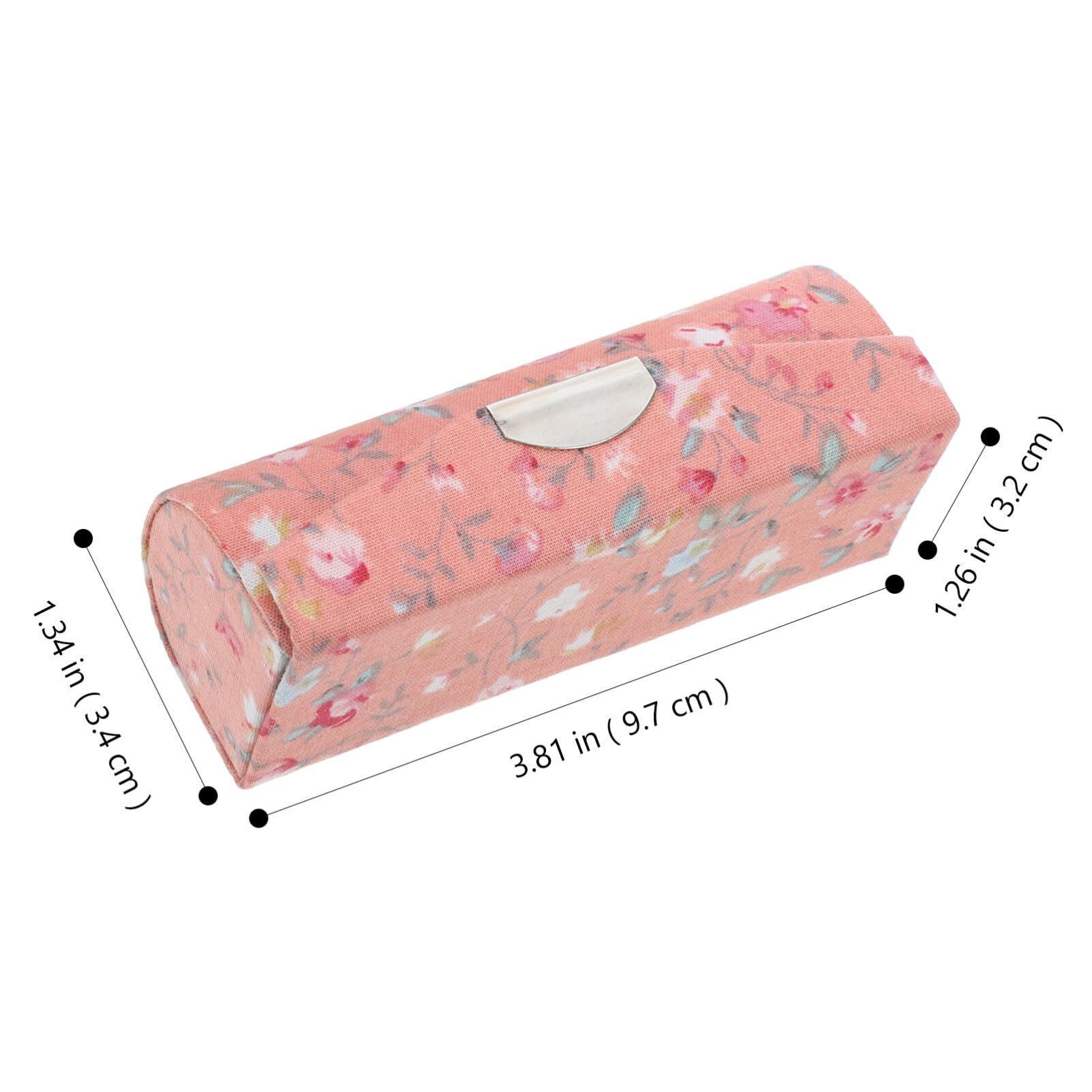 Luxshiny Lipstick Case with Mirror Portable Cosmetic Holder for Women and Teens Compact Makeup Mirror Storage Box Floral Pattern 3.43X1.34X1.26 Inches - Image 2