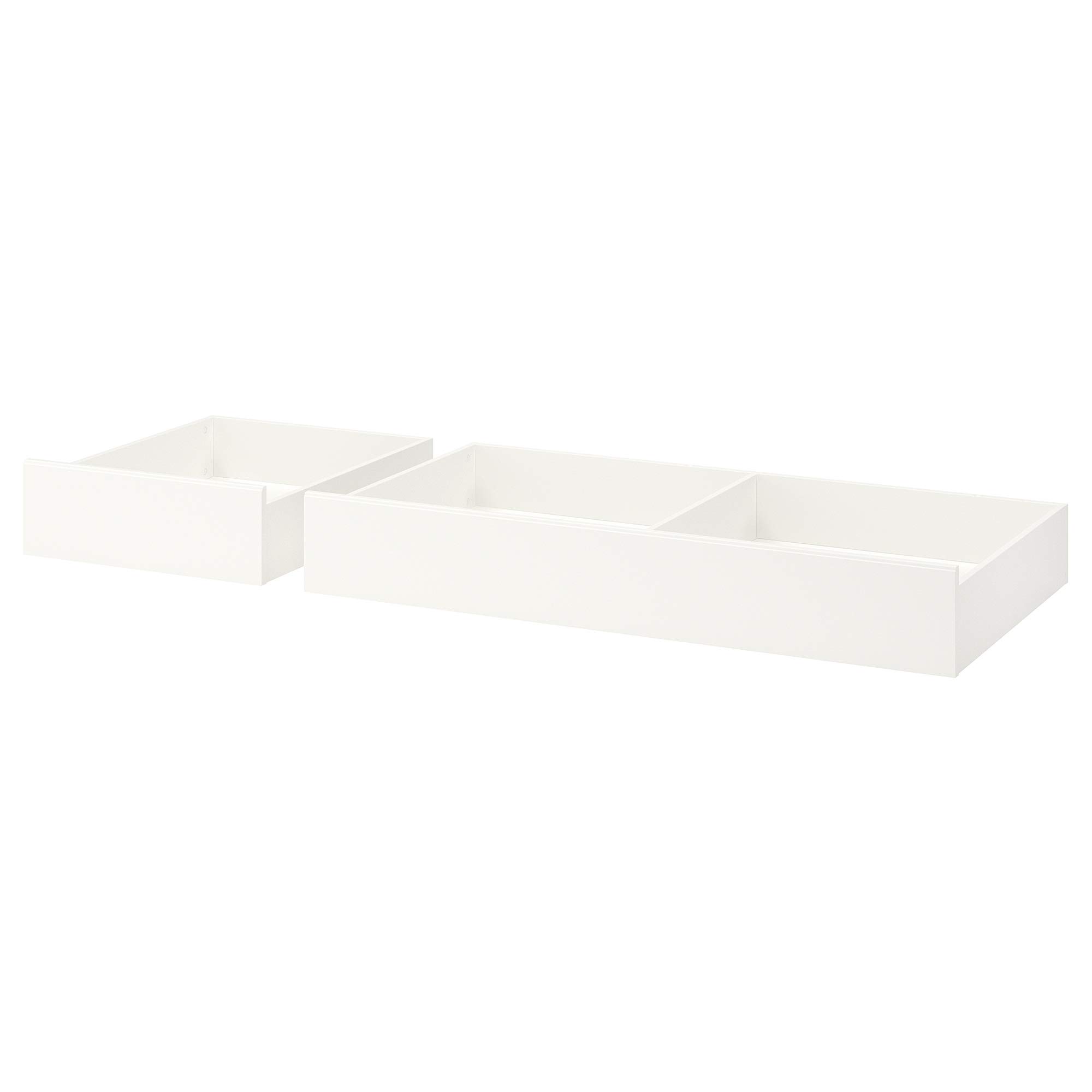 Caja de almacenaje para cama SONGESAND elimina el desorden del dormitorio con cajones blancos