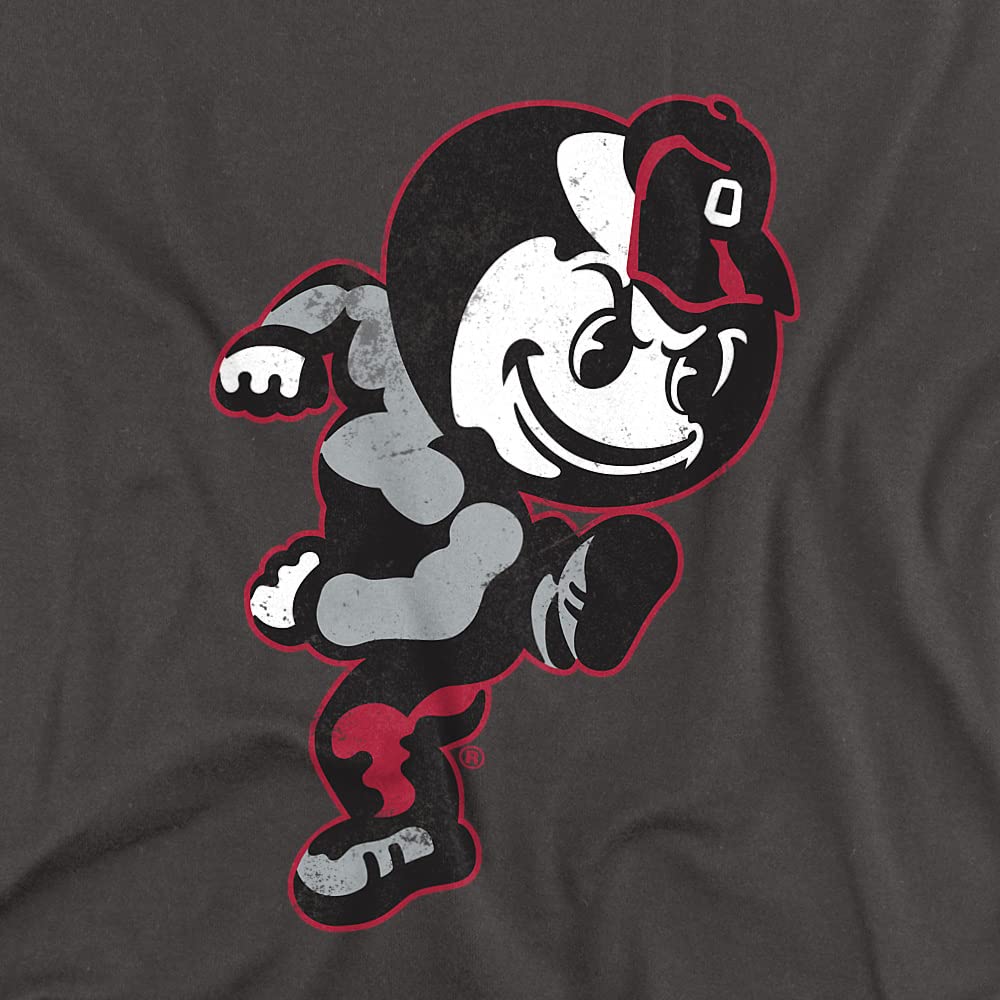 The Ohio State University Official Brutus Unisex Adult T Shirt,Charcoal, 3X-Large