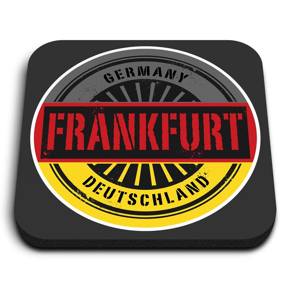 Destination Vinyl Ltd Multicolor 1 X Square Mdf Fridge Magnet - Frankfurt Germany Deutschland 6019
