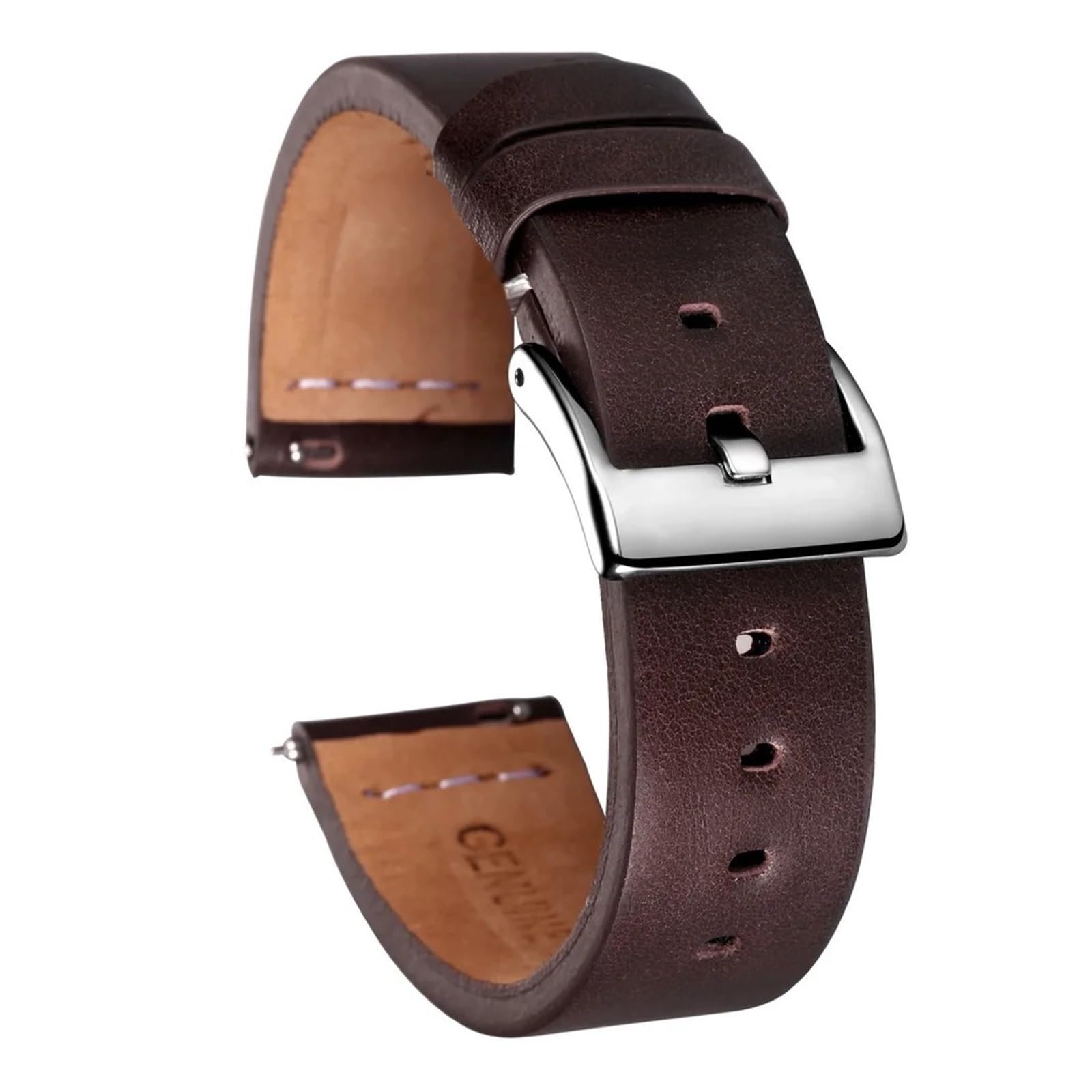 Uhrenarmband， Schnellverschluss-Uhrenarmbänder aus Leder, handgefertigtes Vintage-Uhrenarmband aus Kalbsleder