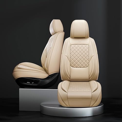 Miniatura 5 de Fundas de asiento de automóvil de cuero de alta calidad, ajuste universal para automóviles, SUV, camiones y sedanes, cojín impermeable para asiento