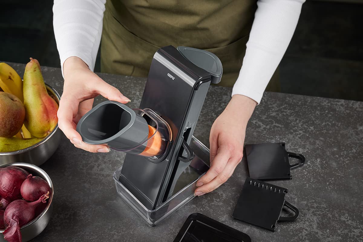 GEFU Gemüsehobel STANDO - Profi Mandoline für Scheiben & Julienne