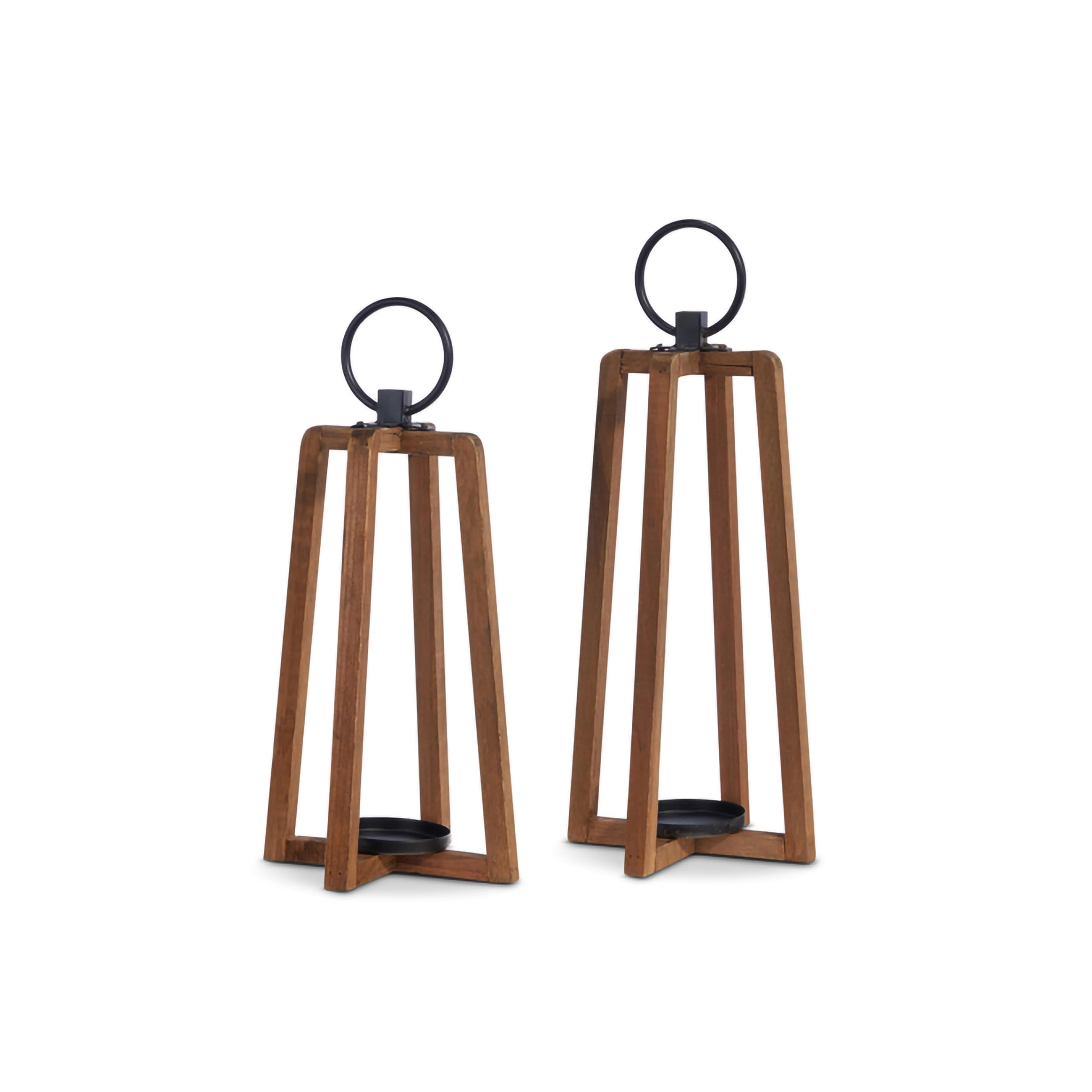 Raz Imports 2024 Terra Firma 18.75" Candle Holder Lantern, Set of 2