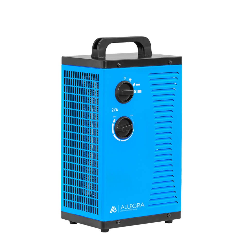 ALLEGRA Heizstrahler Heizlüfter 2 KW 2000 Watt Zeltheizung energiesparend Radiator Elektroheizung Elektroheizer Bauheizer Elektrisch Heizung H22 mit Thermostat