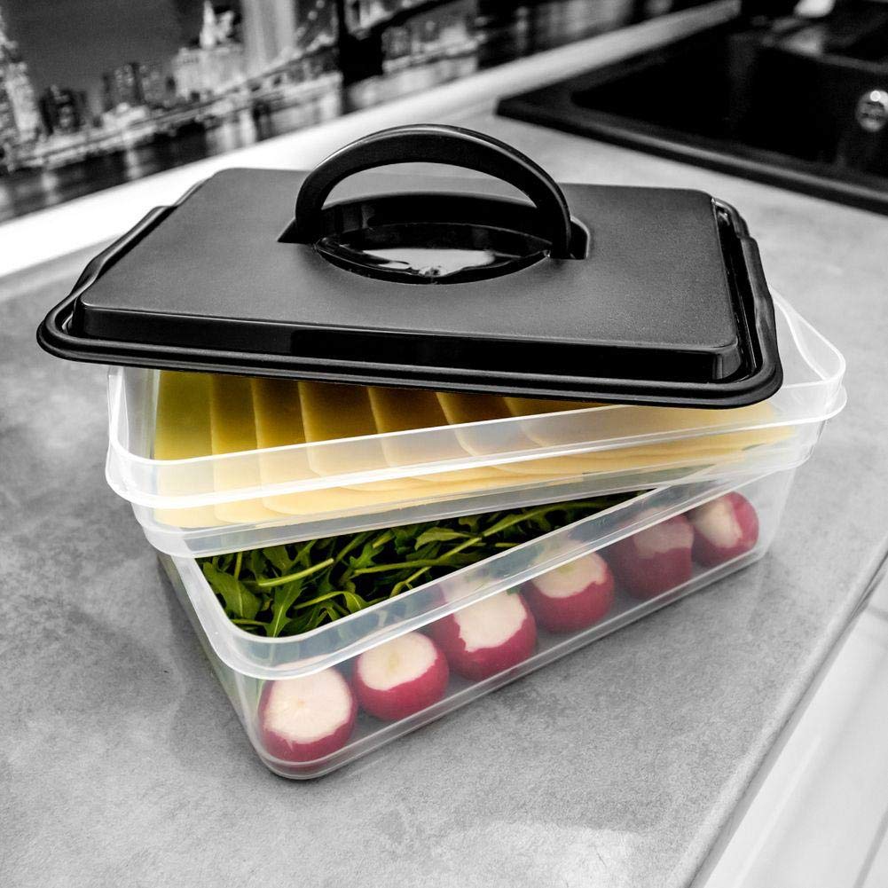 Boîtes Conservation Alimentaire 1.1L - Lot De 6 - Transparent - Micro-ondable Et Congélateur
