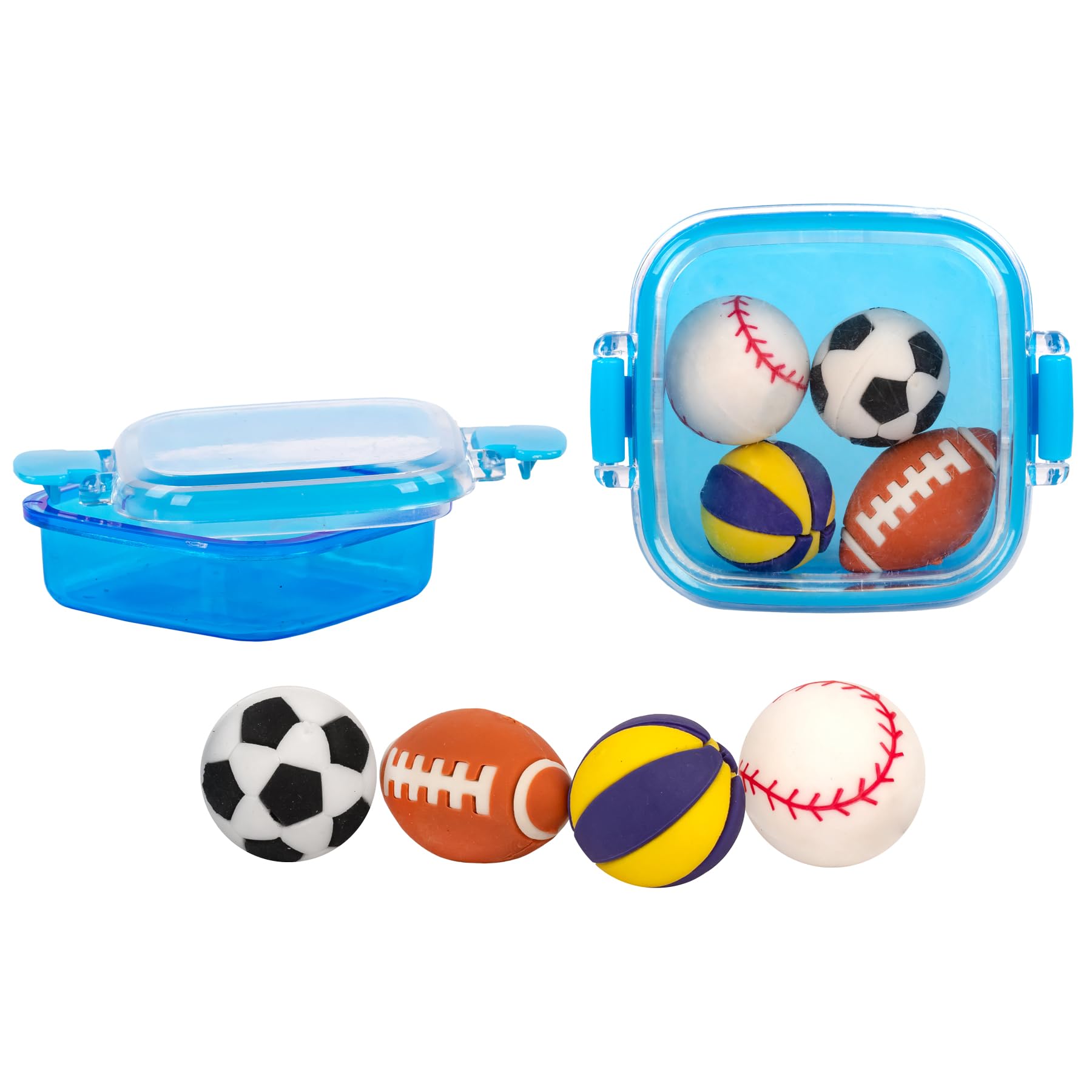 Idena 20110 Eraser in Box, 4 Balls, multicoloured - Image 2
