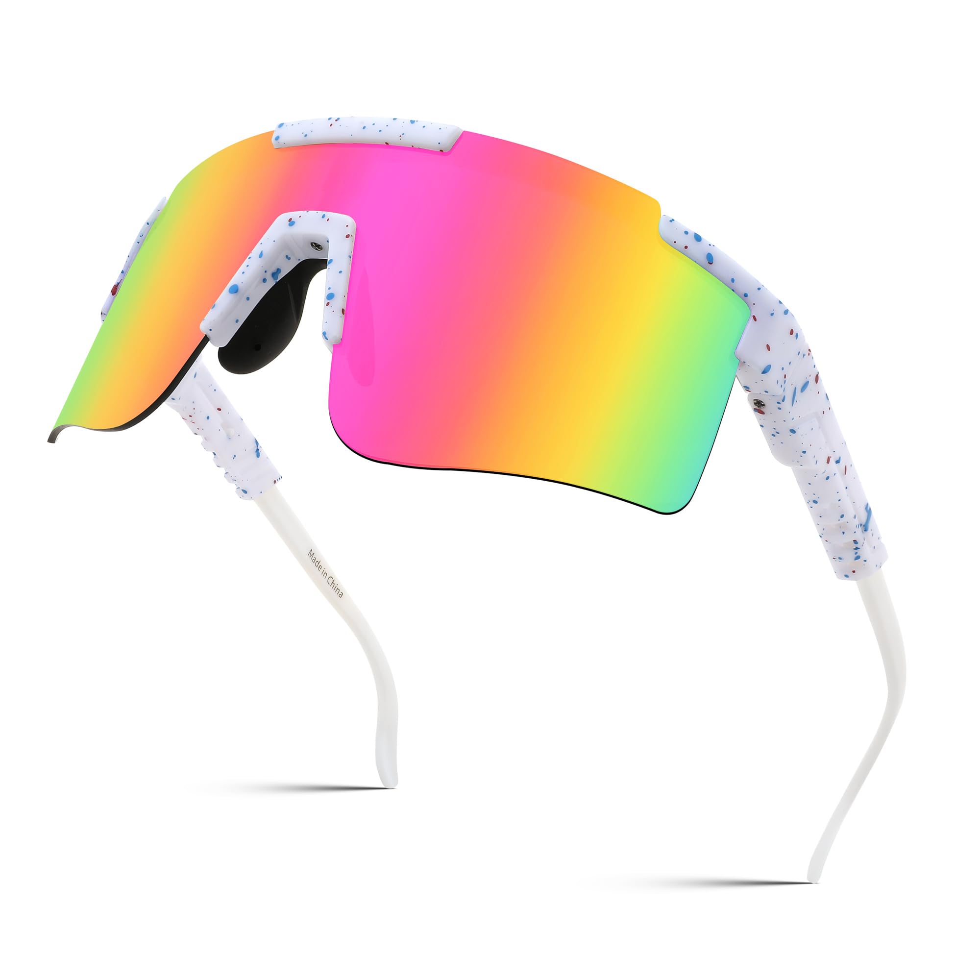 Cycling Sports Sunglasses Wraparound Adjustable Legs Visor for Men Women Outdoor Shield E1005-image-35