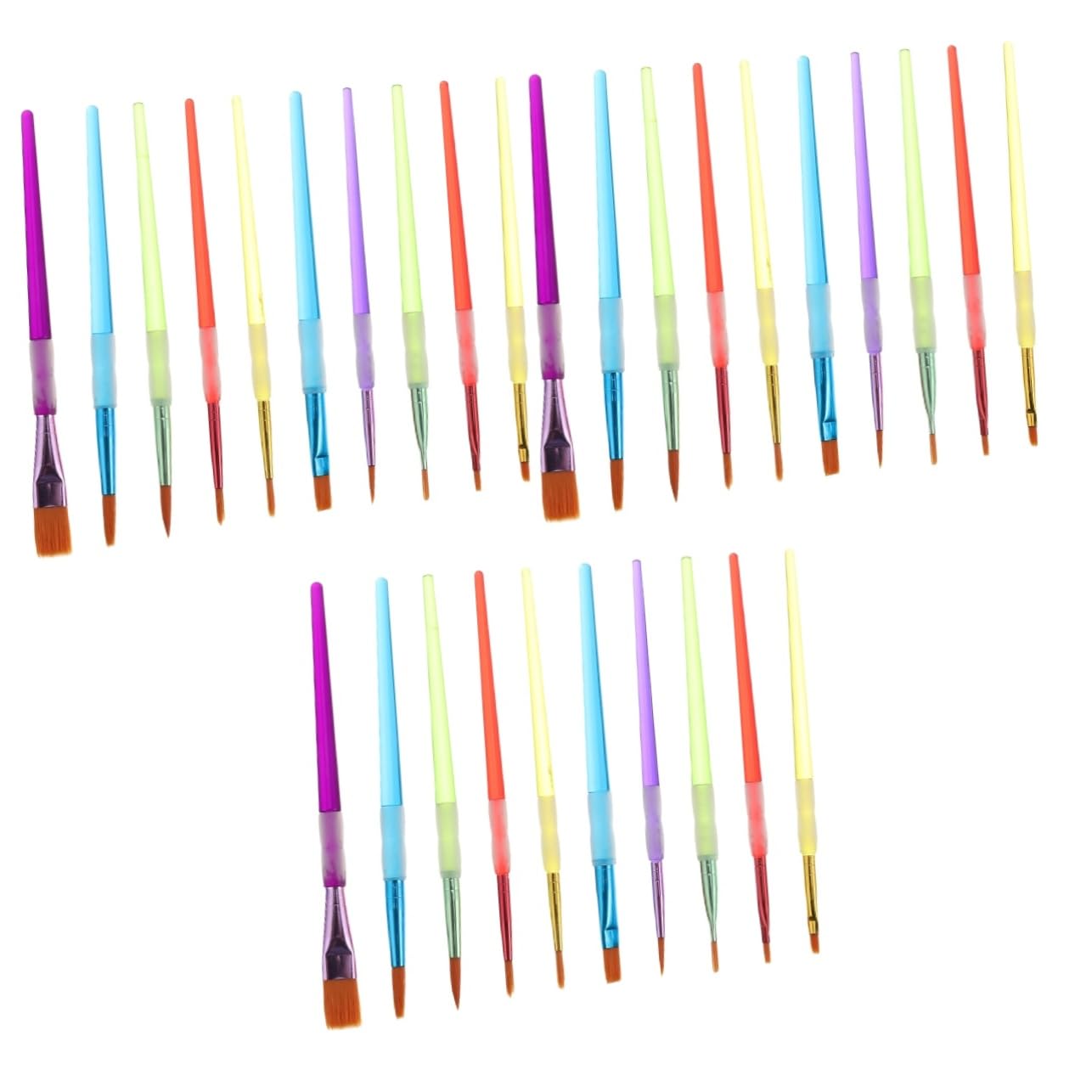 VILLCASE 3 Series Pluma De Pintura Cepillo De Pelo De Pintura Cepillo De Acuarela Brocha Pincel De Acuarela De Aceite Pincel De De Arte o De El Plastico 10 Piezas*3