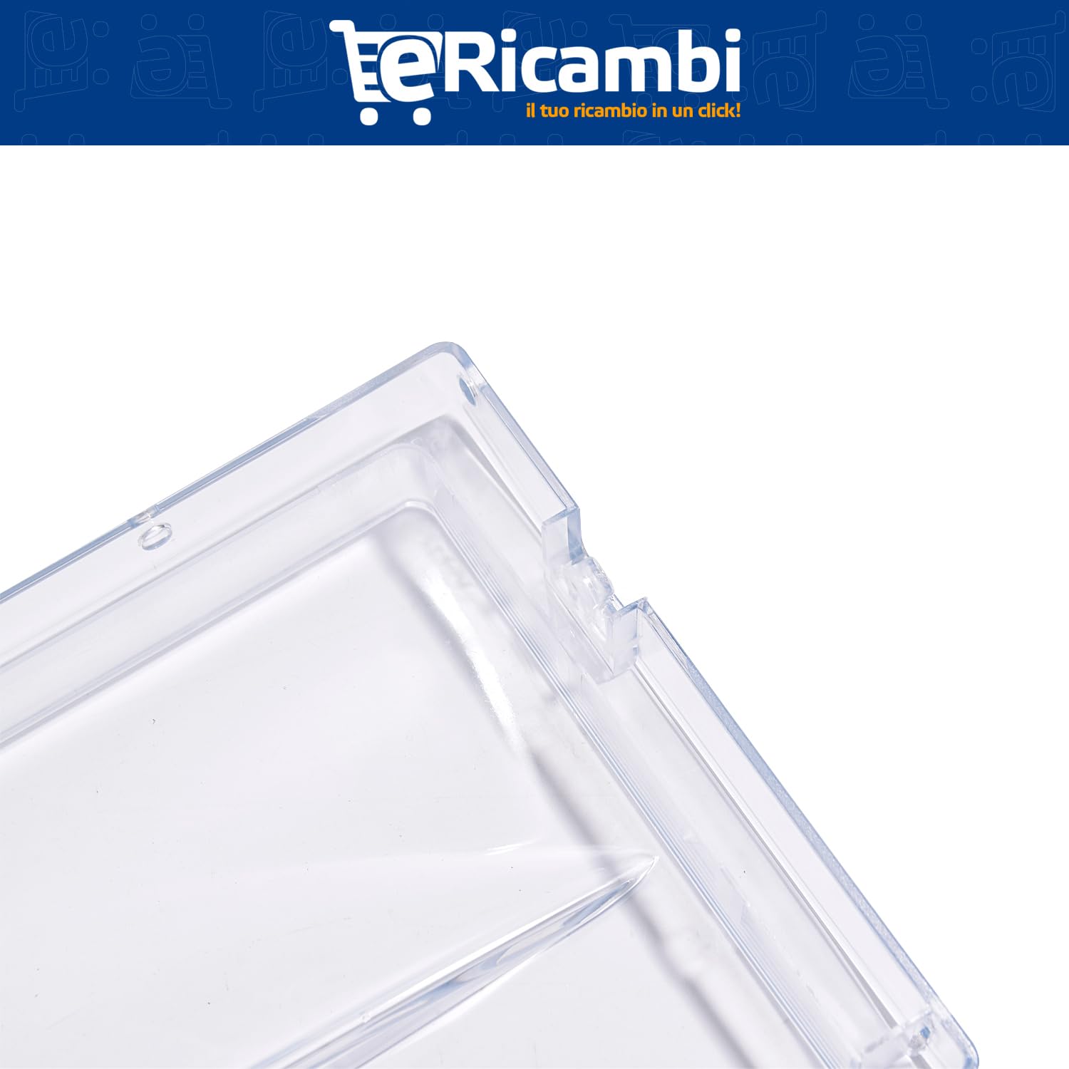 ERICAMBI®, Sportello Frontale Freezer Congelatore Frigorifero, Compatibile con Ariston Indesit, Dimensioni: 383x164x22 (mm) per Modelli: BCB BCF BCH HMB Trasparente Crystal
