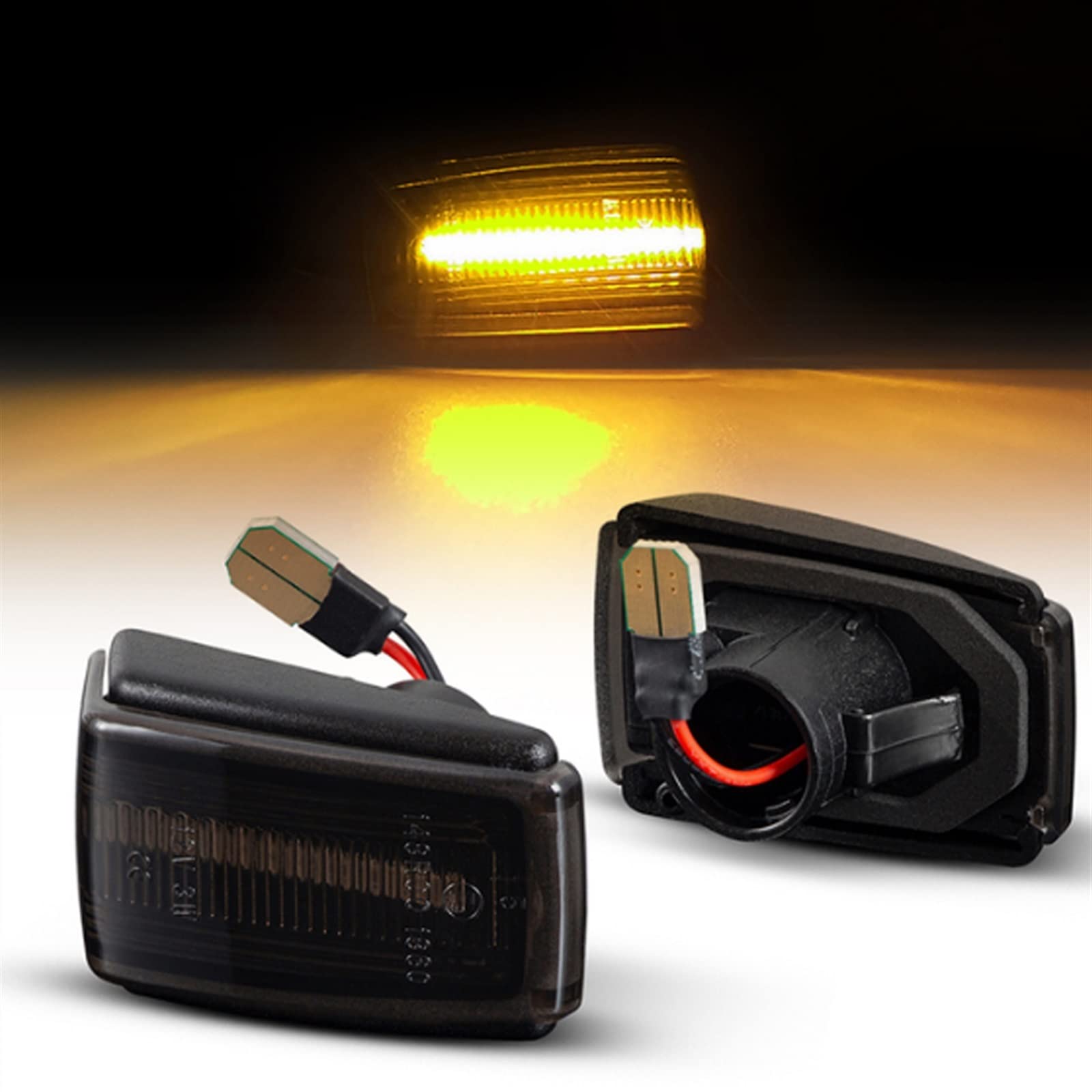 indicatori specchio laterale 2Pcs Dinamico Ambra LED Indicatore Laterale Blinker Indicatori Di Direzione Per Volvo V40 V70 S40 850 240 740 C70 940 S70 S90 960 Indicatore Di Direzione(Smoke LENS)
