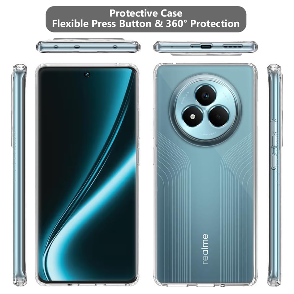 Image of Soft Silicone TPU Flexible Back Cover Compatible with Realme Narzo 80 Pro 5G