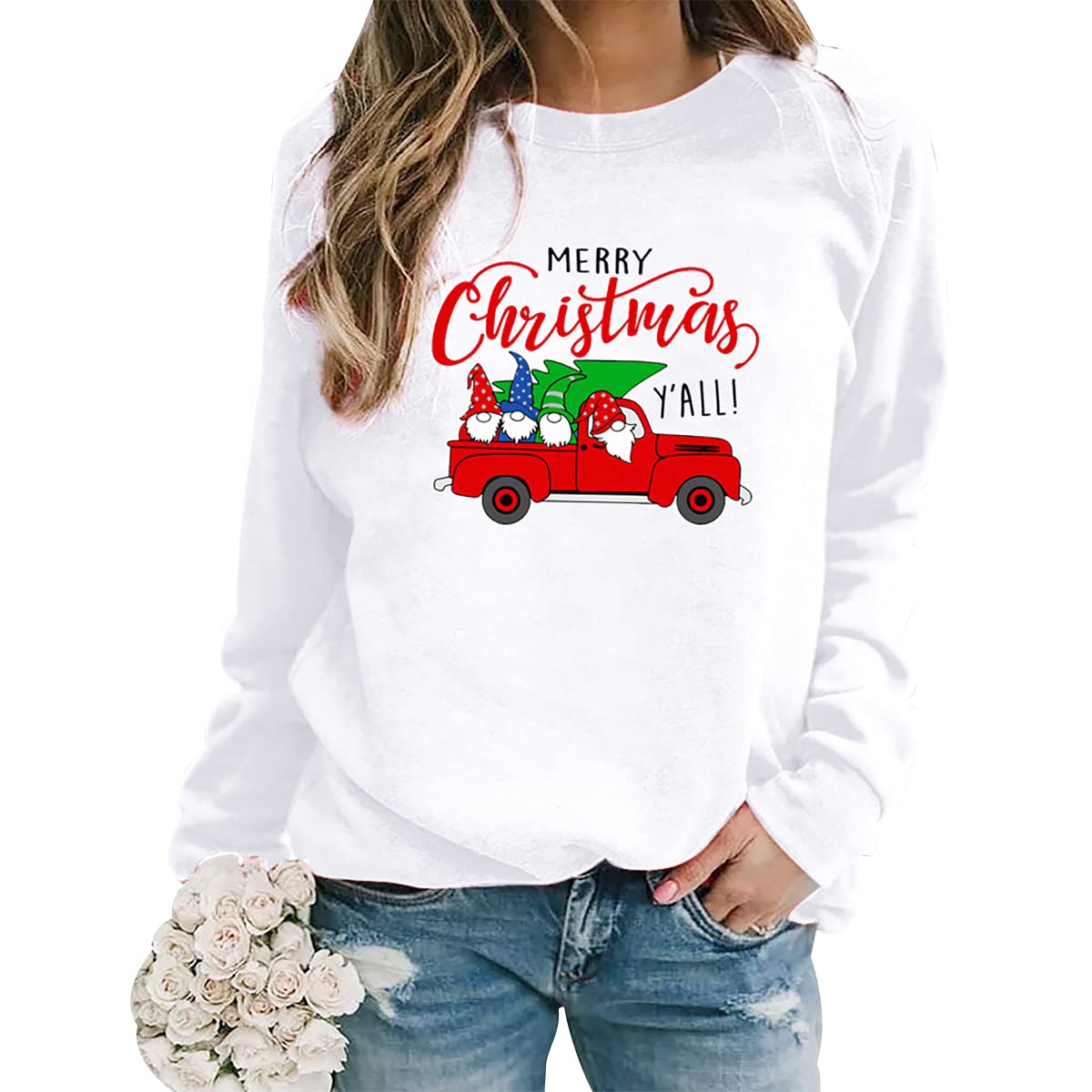 Felpa Di Natale Donna Felpa Natalizia Donna Ugly Christmas Felpe Natalizie Pullover Natale Natalizio Donna Merry Christmas Felpa Xmas Sweatshirt - Foto 10