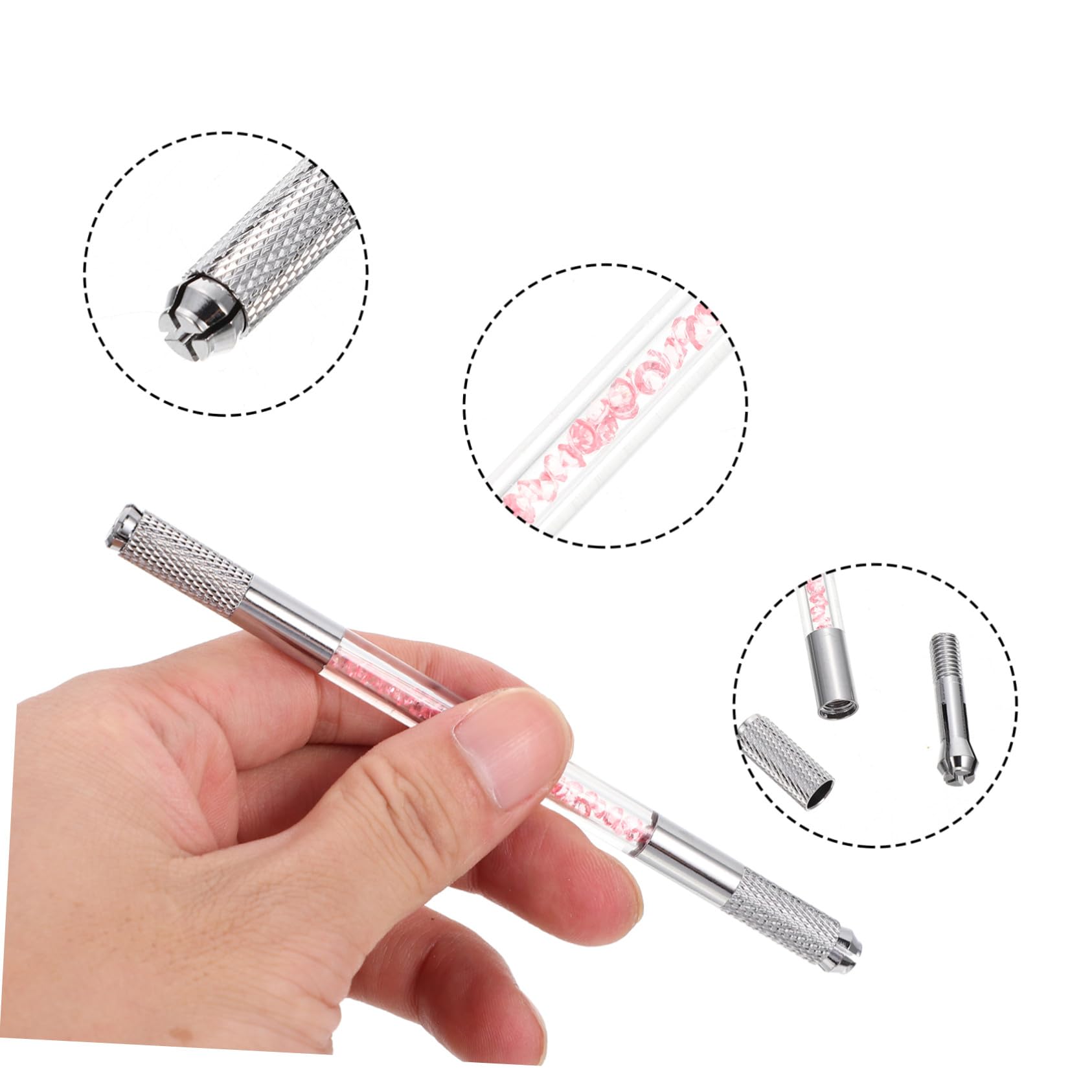 Penna Microblading Sopracciglia Doppia Punta Abs 10 Pezzi | Aspetto Elegante, Effetto Naturale, per Tatuaggio Sopracciglia, Adatta a Principianti ed Esperti