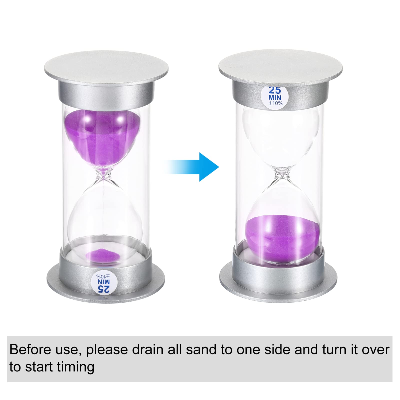 PATIKIL Timer A Sabbia 2 Minuti, Esagono Rosa Con Guscio In Plastica Trasparente, Clessandra Per Giochi, Cucina, Decorazione - 5