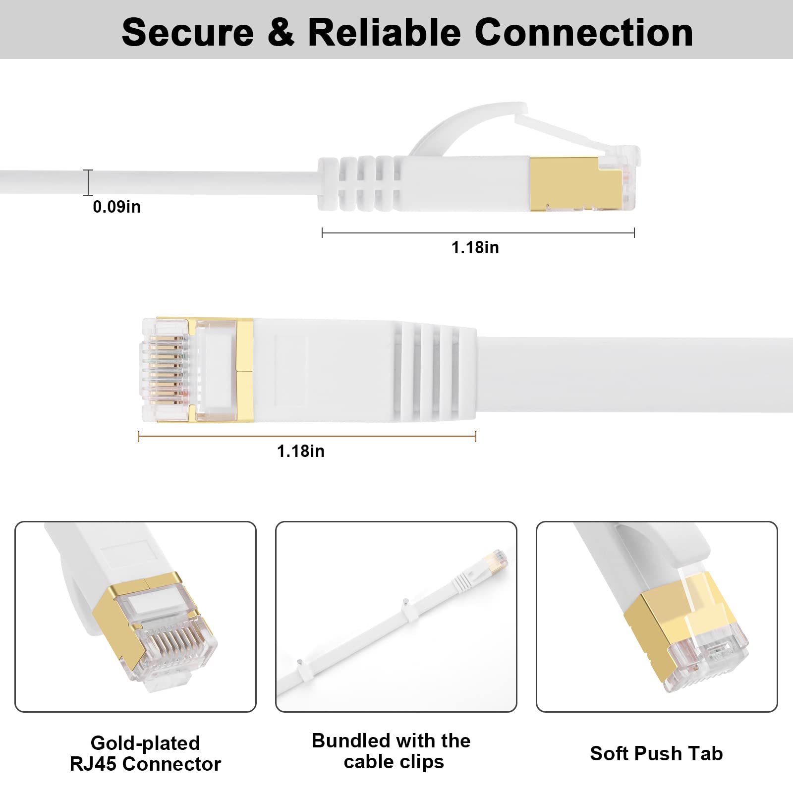 Kabel Ethernetowy Cat 8 30M, Gigabit RJ45 Lan High Speed 40Gbps 2000MHz do przełącznika, routera, modemu, Xboxa, PS4, etui TV