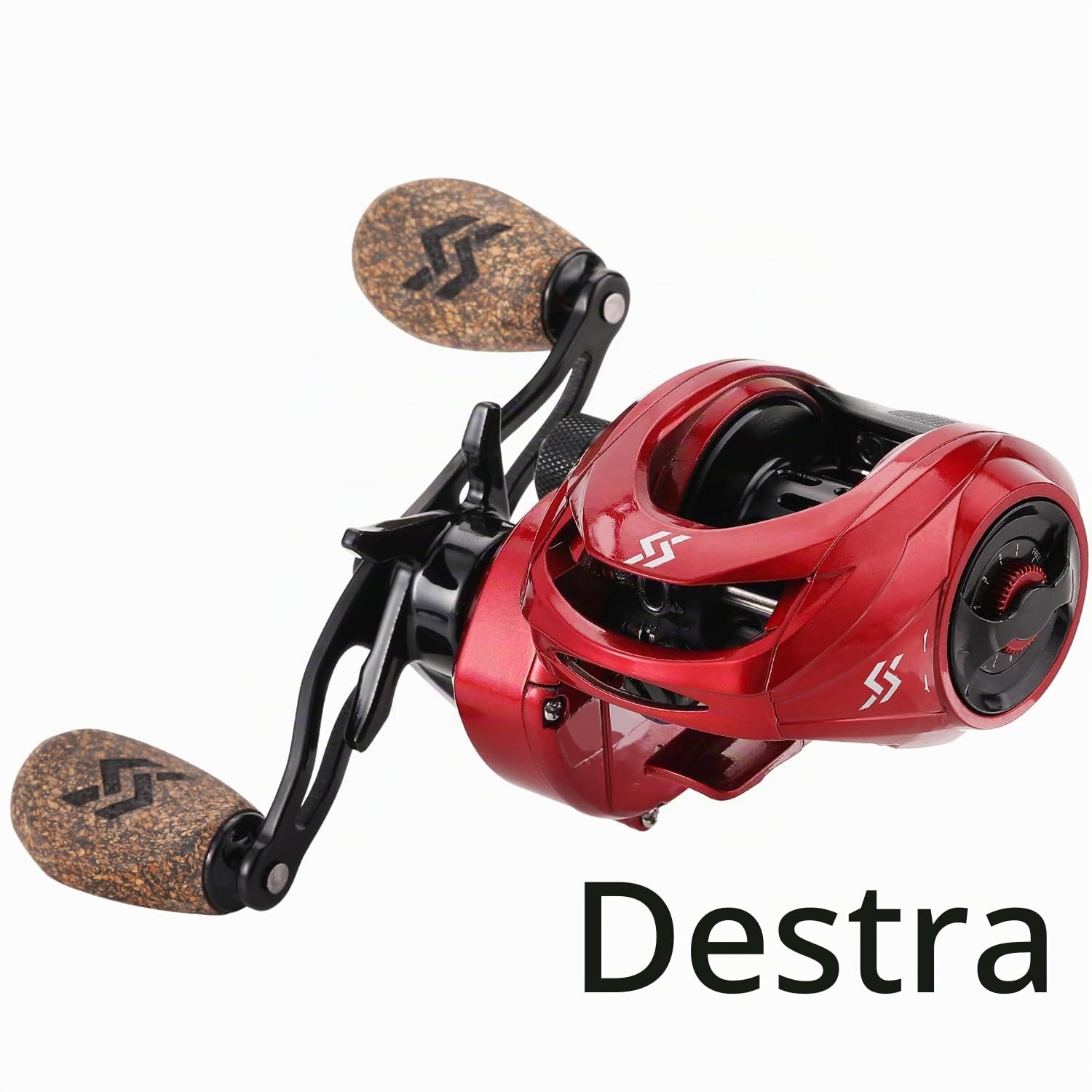 Sougayilang - Mulinelli per baitcasting, rapporto di recupero: 8:1, con sistema di frenatura magnetica, mulinello da lancio, 9+1 cuscinetti a sfera, super liscio, anti-corrosione
