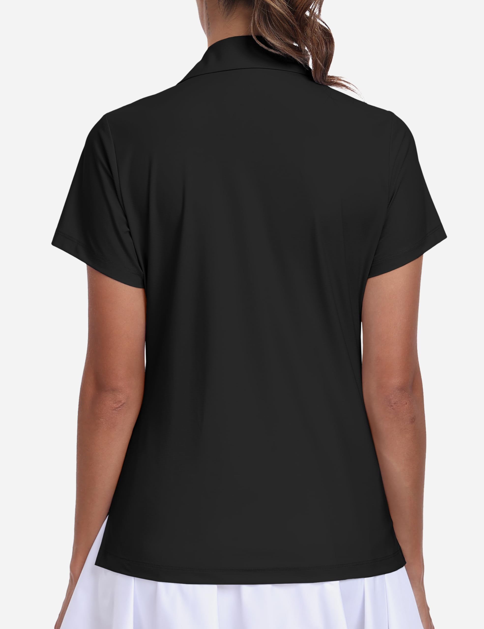 MoFiz Polo de Mangas Cortas Algodón Camiseta de Golf Trabajo Cremallera