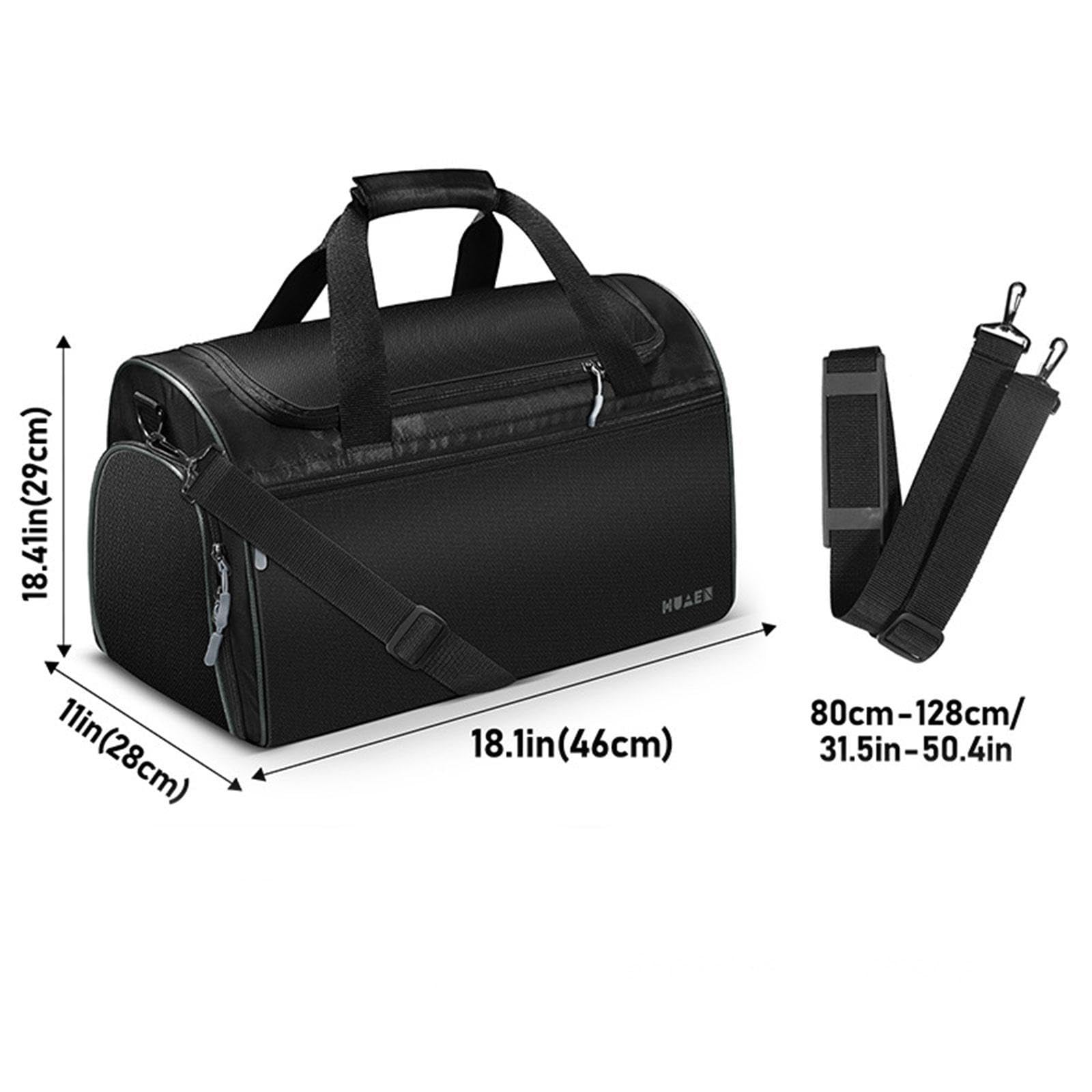 Sporttasche Weekender Übernachtungstasche mit Schuhfach, Sporttasche für Reisen, Outdoor, Golf-Zubehör, 46 x 28 x 29 cm