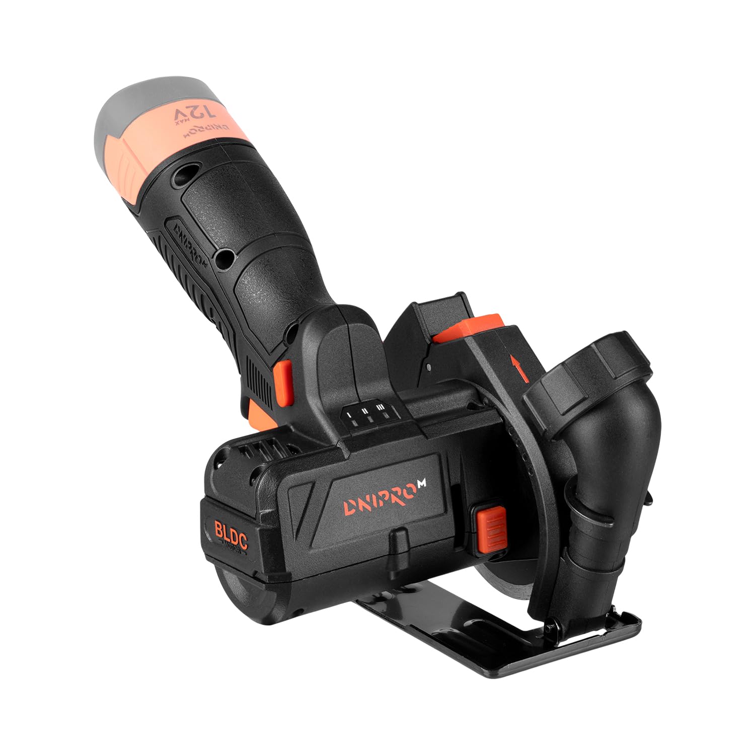 Mini Amoladora 12V CT-12BC - Cortadora Inalámbrica Motor Brushless Sin Escobillas - Disco de 76 mm, 20000 RPM, para Metal, Madera y Plástico Profesional - Sin Batería ni Cargador - Por Dnipro-M