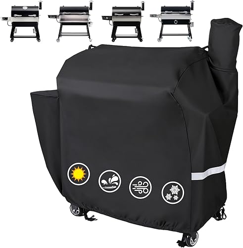 Vista 28 de Utheer Cubierta de parrilla para estufas de 2 quemadores Camp Chef, resistente al agua 600D, cubierta de parrilla de tela para Camp Chef Explorer