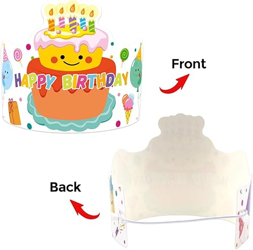 Miniatura 3 de ceiba tree Happy Birthday Crowns Birthday Hats for Kids Teachers Students Classroom Party Favor 30Pcs