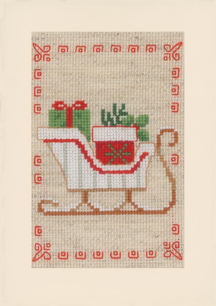 VERVACO (3PL) Cross Stitch, Christmas Motif (18 Count)