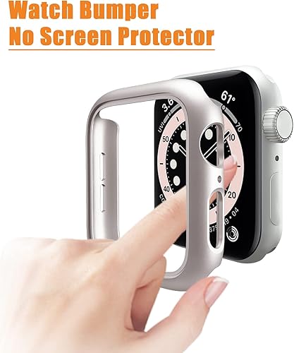 Miniatura 2 de Paquete de 4 fundas compatibles con Apple Watch de 1.614 pulgadas Series 7, carcasa rígida de policarbonato rígido, marco de cubierta protectora,