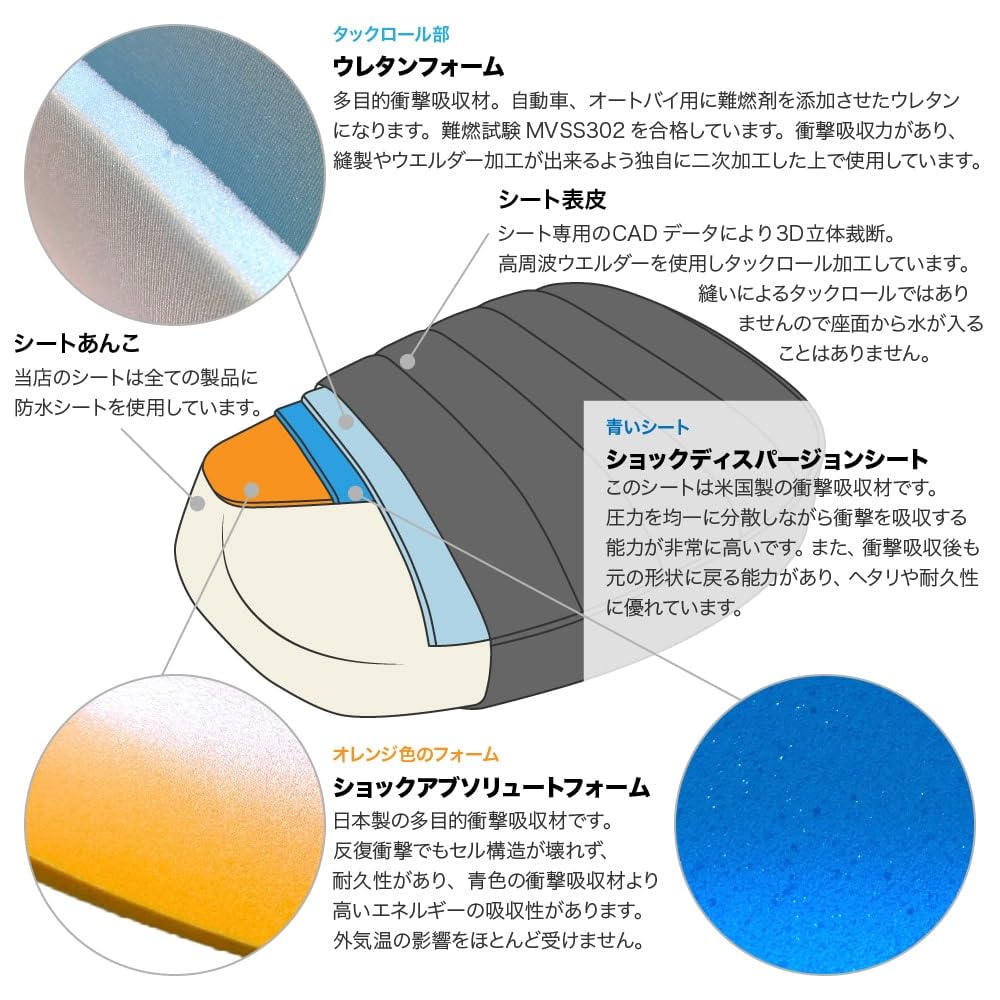 Amazon | アウスタオリジナル SAS 衝撃吸収 シングルシート SAS-S30