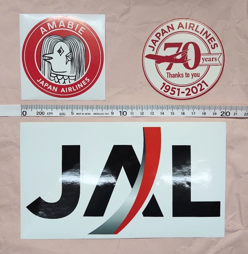 Amazon.co.jp: JALレア旧ロゴ 防水 ジャンボステッカー、日本航空70