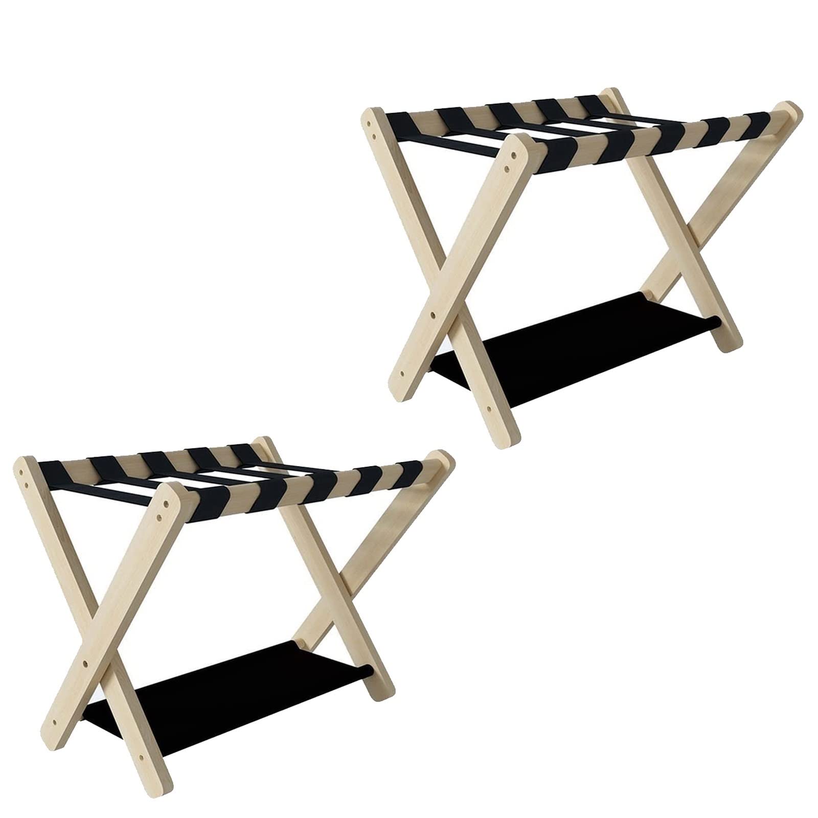 Portaequipajes para habitación de huéspedes: Soporte para Maletas, portaequipajes de Madera Maciza para el hogar del Hotel, Estante para Zapatos/Almacenamiento Multifuncional para el dormito