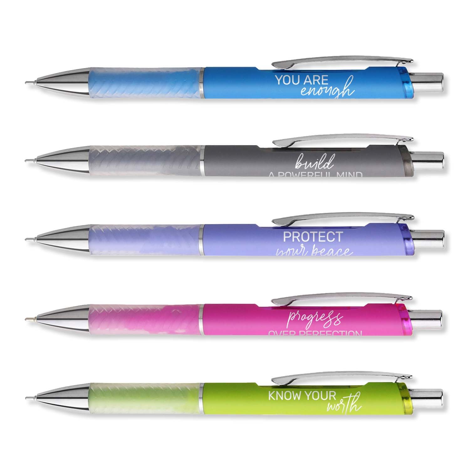 Canopy Street Gelschreiber-Set, mehrfarbig, 5 schwarze Tinte, Gel-Gleitstifte, ermutigende bunte Bürobedarf, motivierende Wertschätzung für Lehrer