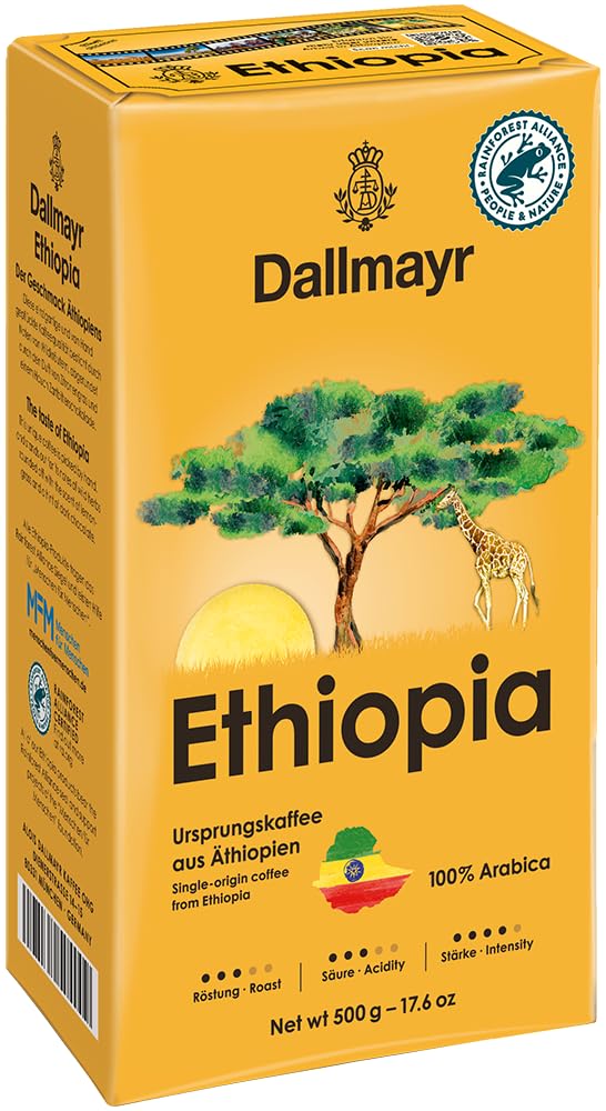 Dallmayr Ethiopia 500g Gemahlen 100% Arabica Kaffee (Packung mit 3)