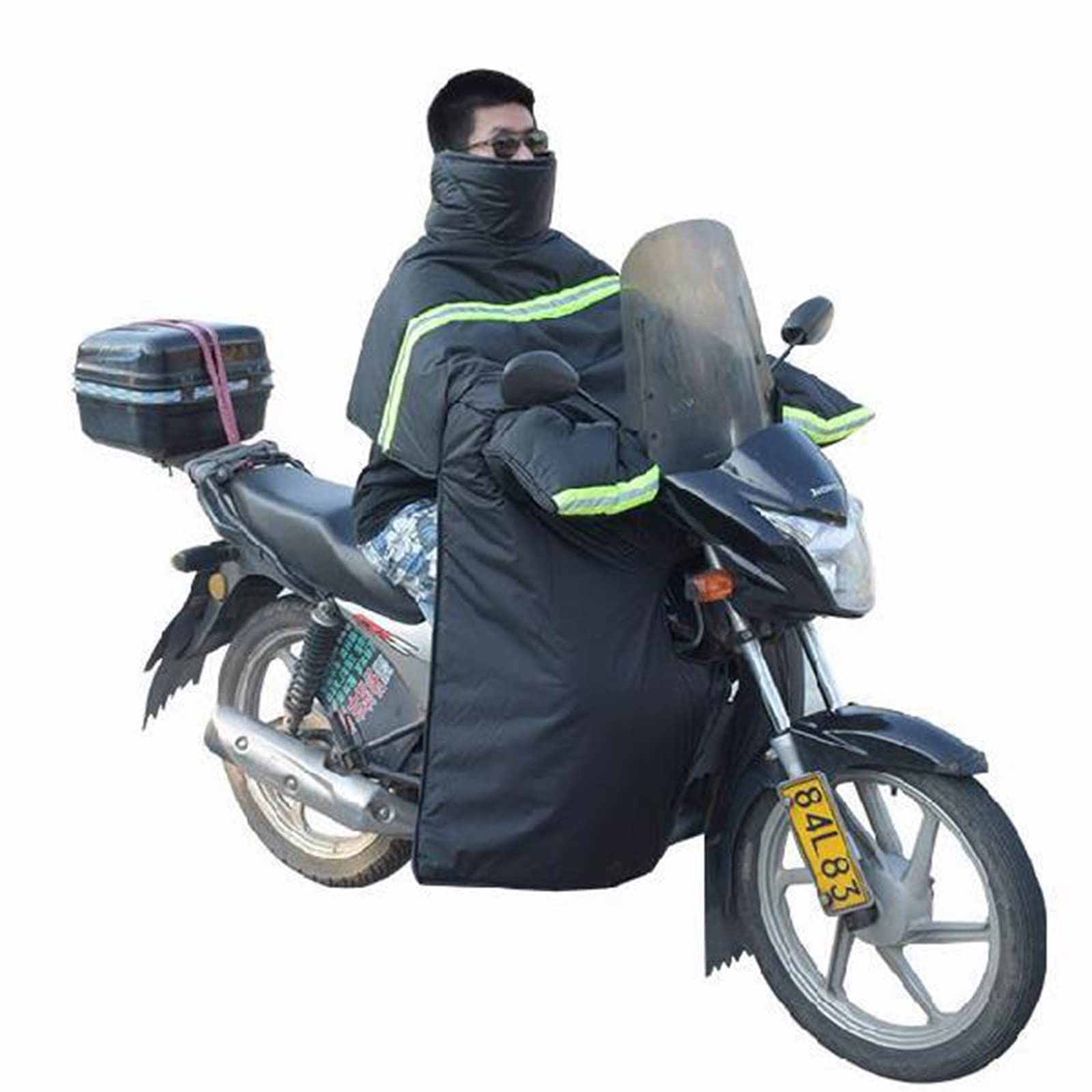 Couette pour Pare-Brise d'hiver pour Moto, Couette pour Manteau Chaud pour Voiture à Batterie, Protection Contre Le Vent et la Pluie pour vélo électrique