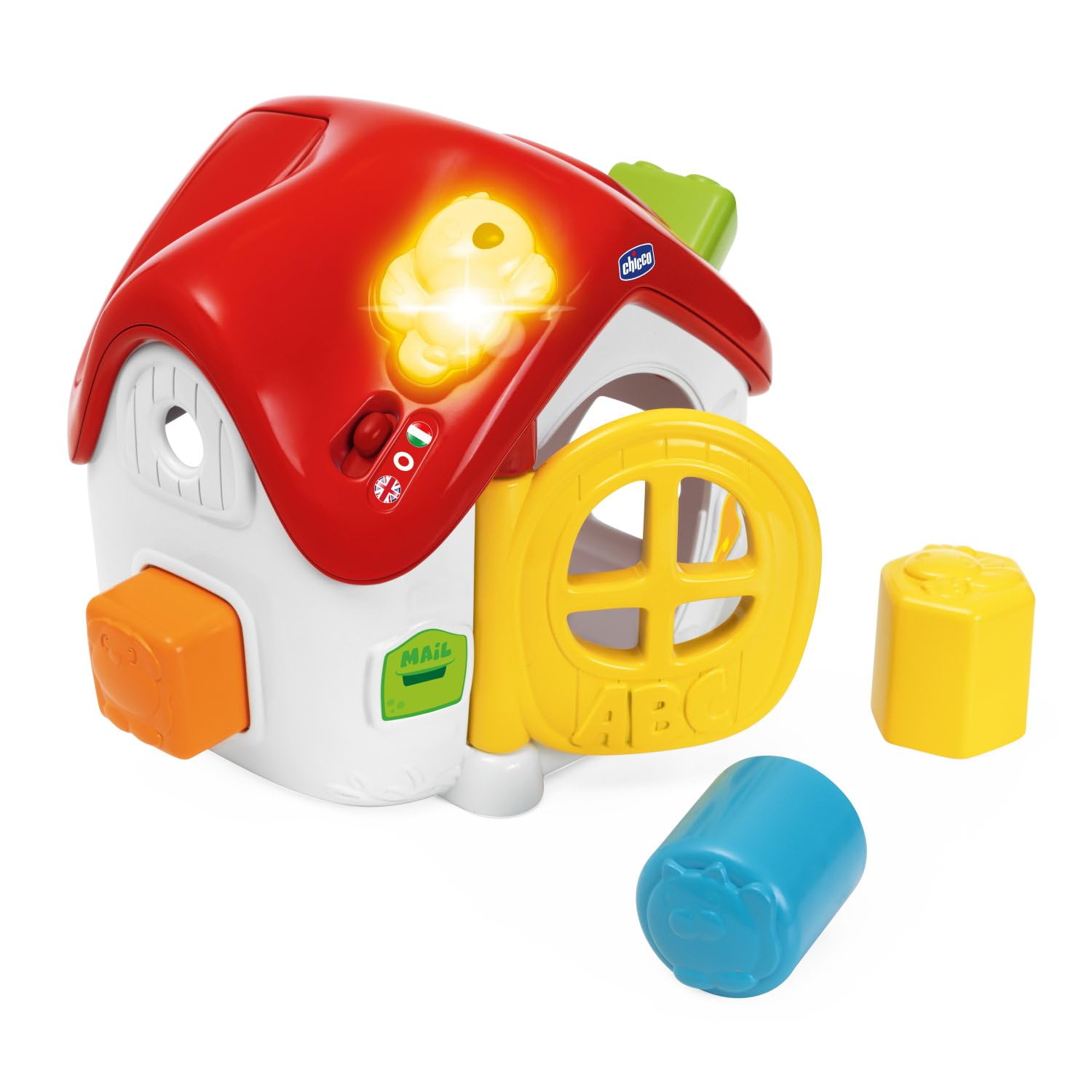 Chicco ABC Casina Game Lights and Sounds Biligue Electronic Game Italian and English Activity Centre Shapes & Interlocking 50 Words & Phrases 10-36 Months