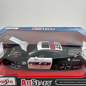 Amazon | 1/24 DODGE CHALLENGER POLICE CAR Black マイスト ダッジ