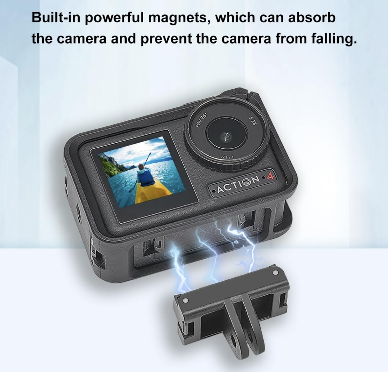 Supporto Magnetico K&F Per DJI Action 5/4/3 - Sgancio Rapido, Attacco Treppiede 1/4”, Accessorio Action Cam - Foto 6