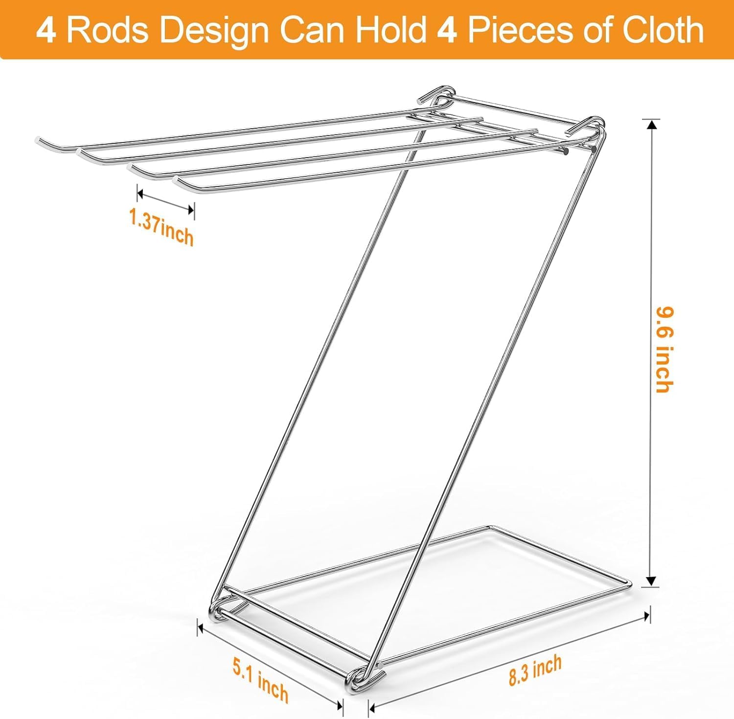 Kitchen Towel Holder, 4-Arm Kitchen Towel Rack for Drying Dishcloths Hand Towels, Foldable Free Standing Hand Towel Holder for Countertop Bathroom Kitchen Organization RV Essentials, 2 Pack