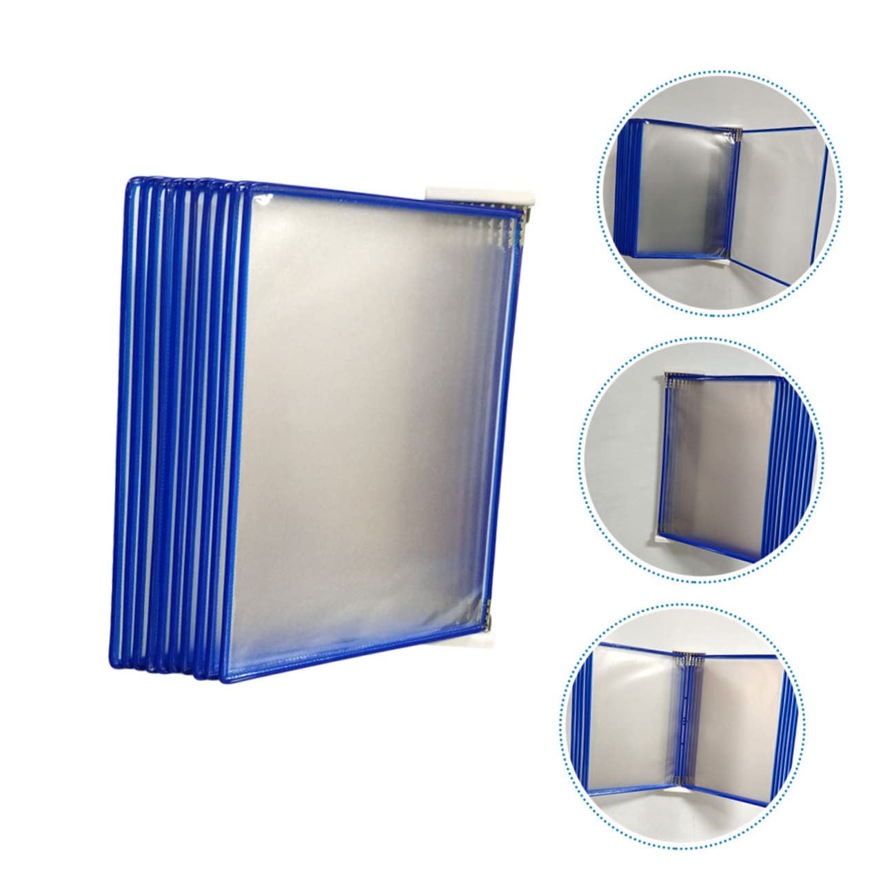 Hängender Dokumentenhalter zur Wandmontage, Blau, PVC Metall