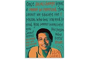 Inspirational Cesar Chavez Poster for Social Justice