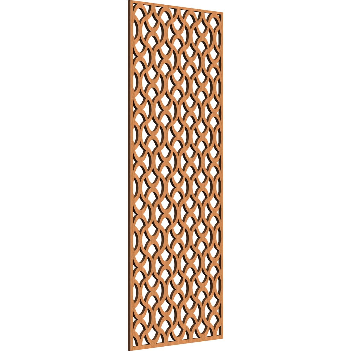 Resort Decorative Pierced Fretwork Wood Wall Panels, 19 3/8"W x 49 3/8"H x 3/8"T, Cherry