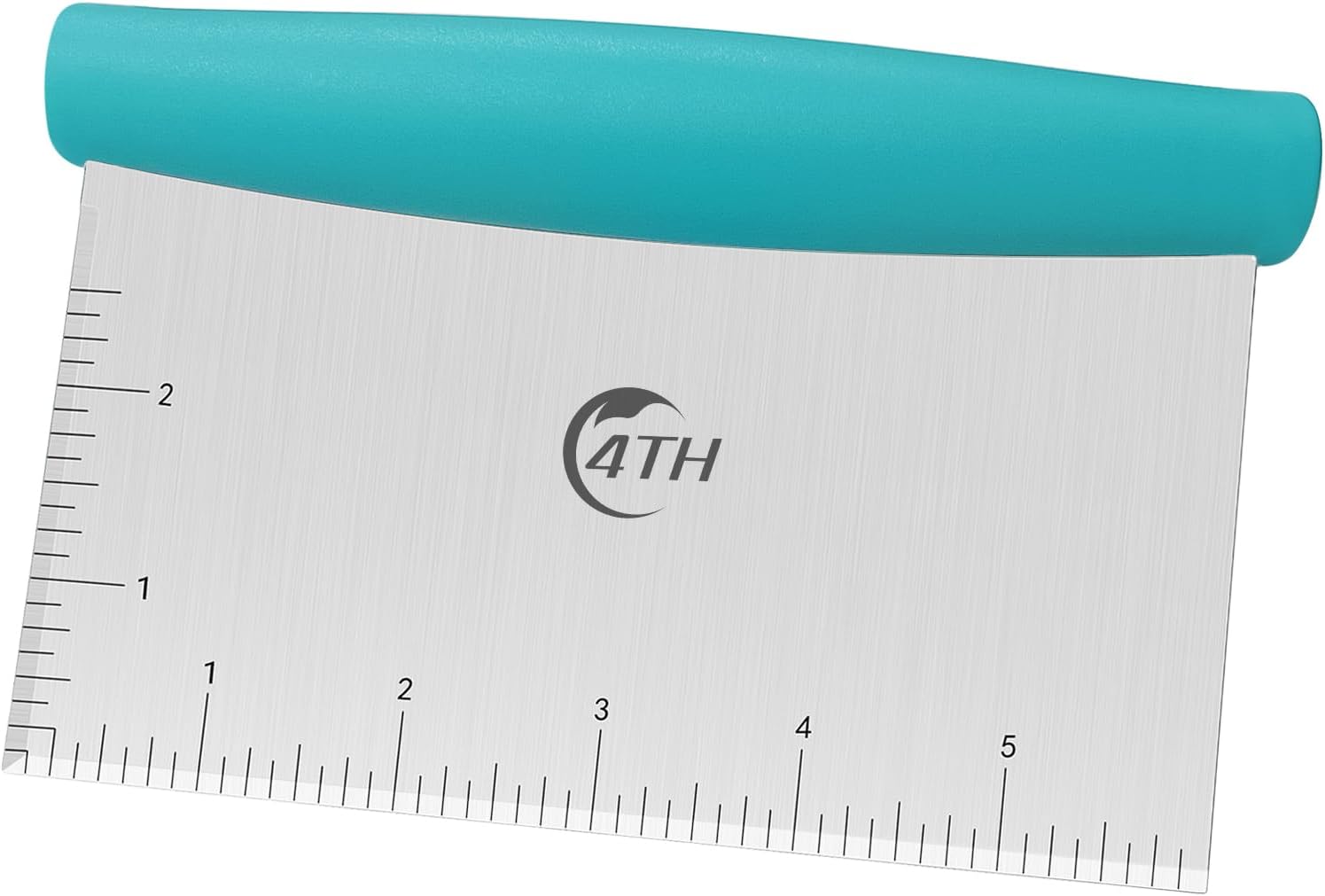 Bench Scraper - Professional Stainless Steel Dough&Pastry Cutter, Multi-Purpose Kitchen Essential Gadget, Food-Safe Chopping Board Aid, Perfect Home Baking Culinary Tool - Turquoise
