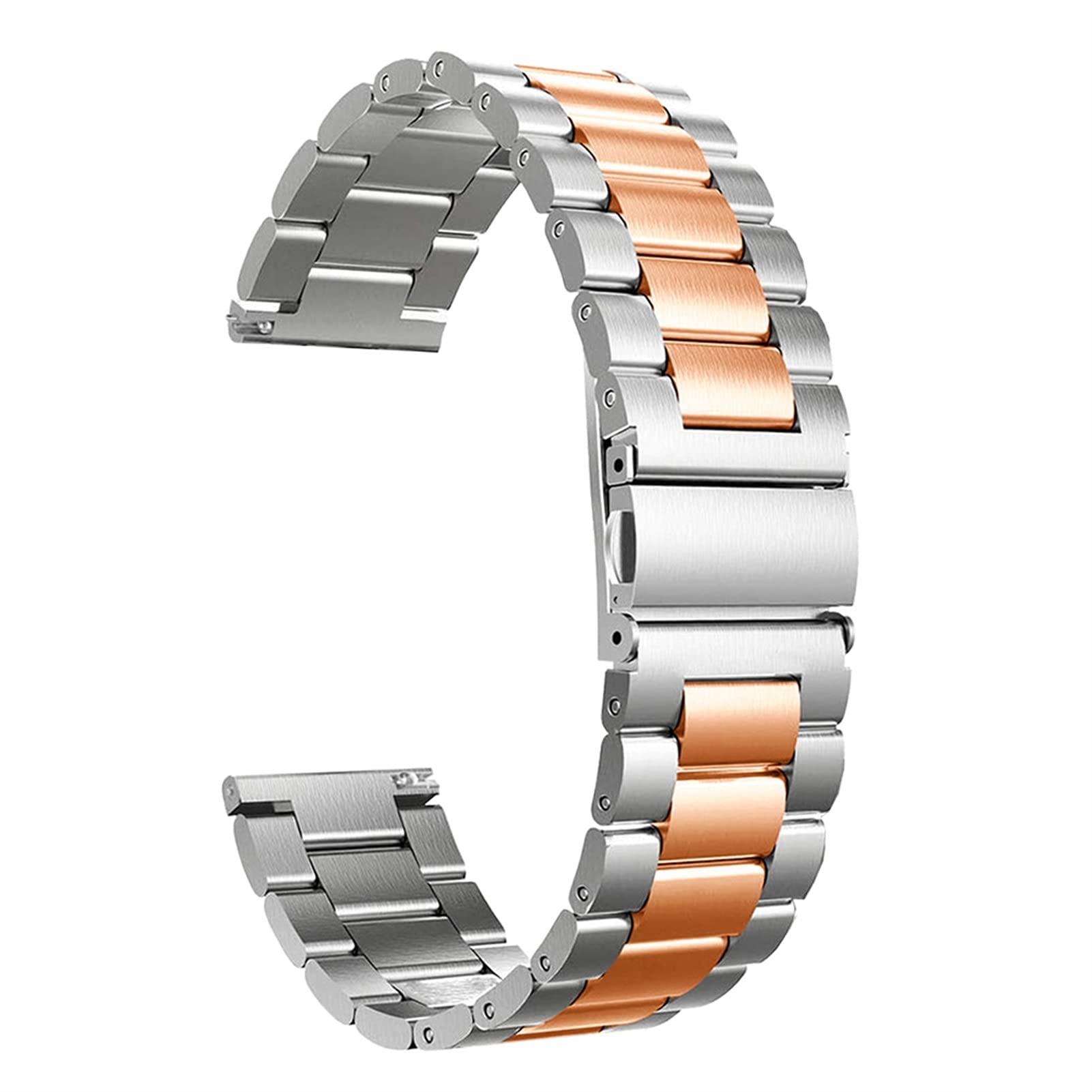 Oglądaj klasyczny zespół zegarków ze stali nierdzewnej tradycyjny i inteligentny zespół zegarek 20 mm 22 mm na rękę metalową opaskę na rękę /22 mm/srebrny czarny