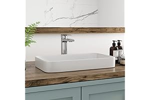 DeerValley 19" x 12" White Ceramic Vessel Bathroom Sink - Vanity Sink Above Counter Basin